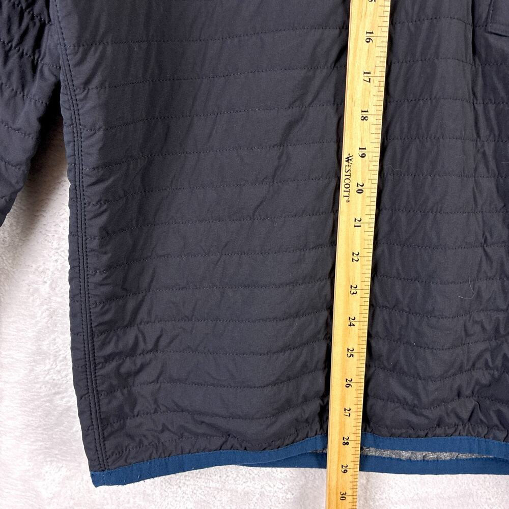 Relwen Jacket Men M Black Navy Windzip Popover Quilted Nylon Preppy Huckberry - Picture 9 of 12